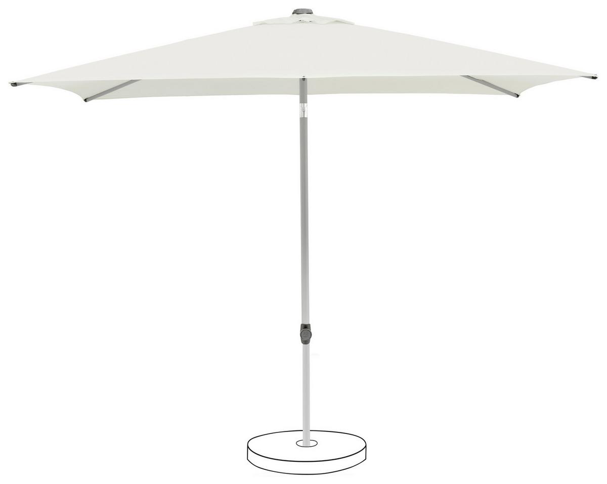 Sonnenschirm Pop up Weiß ca. 250x200cm - Silberfarben/Weiß, Basics, Textil/Metall (250/200cm) - Suncomfort by Glatz