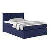 Boxspring Krevet Nero - tamno plava/boje kroma, Konvencionalno, tekstil/metal (140/200cm) - Based