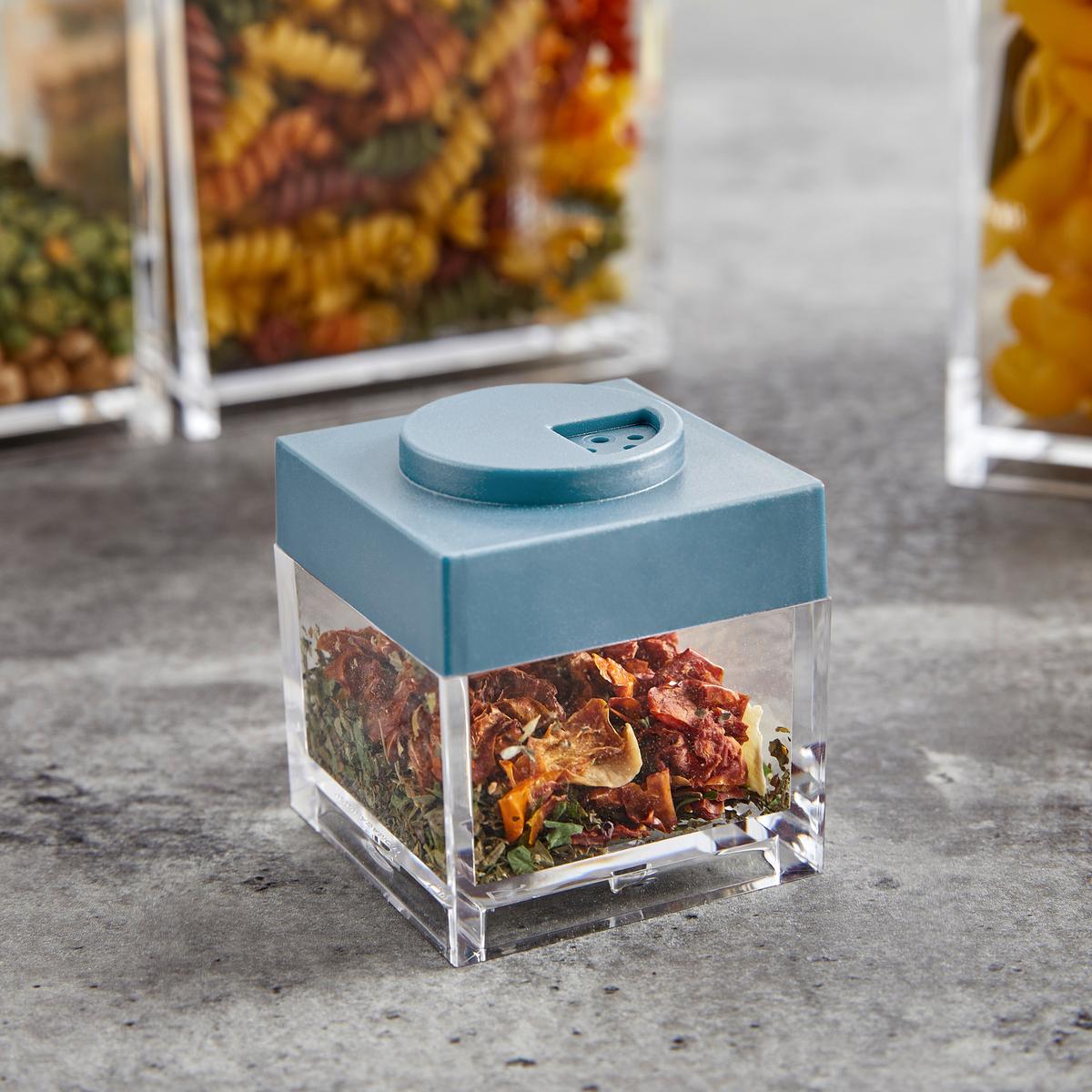POJEMNIK KUCHENNY ADORNO - niebieski/przezroczysty, tworzywo sztuczne (5/5/5,5cm)