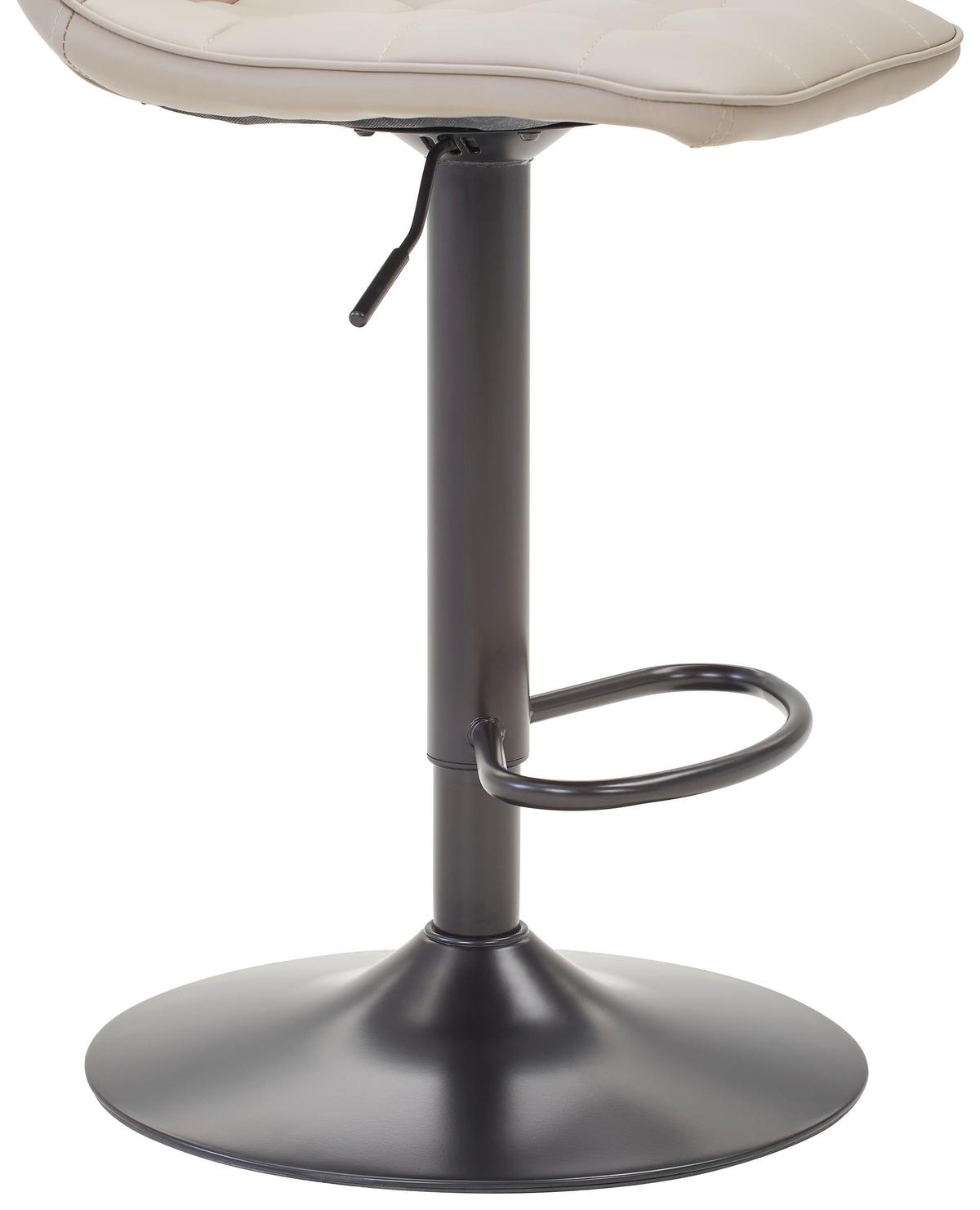STOŁEK BAROWY ELIAS - czarny/cappuccino, Modern, metal/tkanina (42/109,5/52cm) - Livetastic