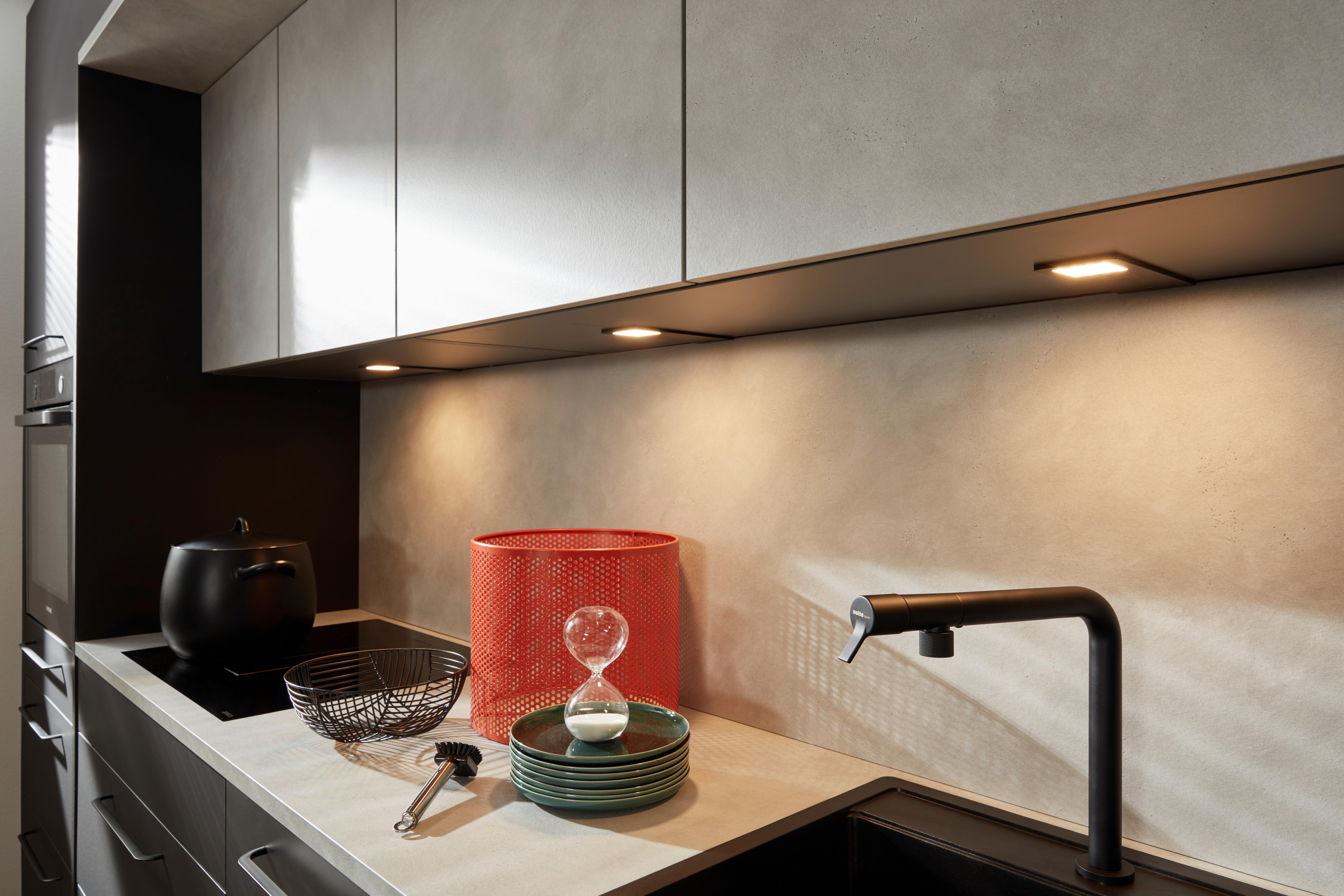 Küchenblock Plus Lucca in Grau/Schwarz - Schwarz/Grau, MODERN, Holzwerkstoff - Nolte Küchen