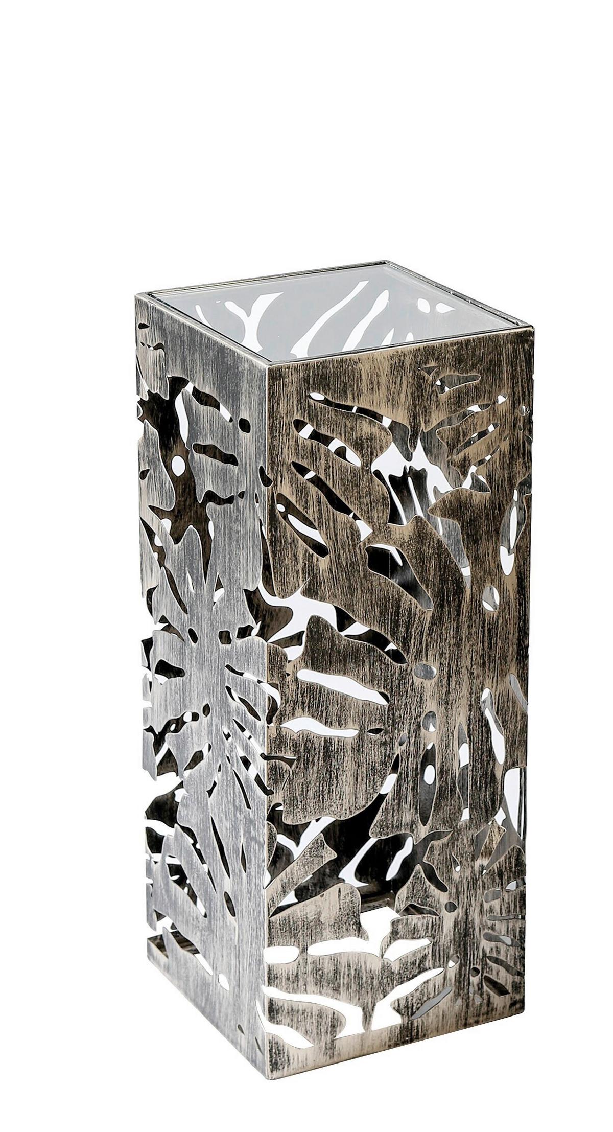 Blumensäule Bronzefarben - Bronzefarben, Basics, Glas/Metall (27/100/27cm)