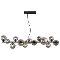 Viseča Led-svetilka Riha, S Sijalko - črna/prosojno, Design, kovina/umetna masa (120/34,5/120cm) - Globo