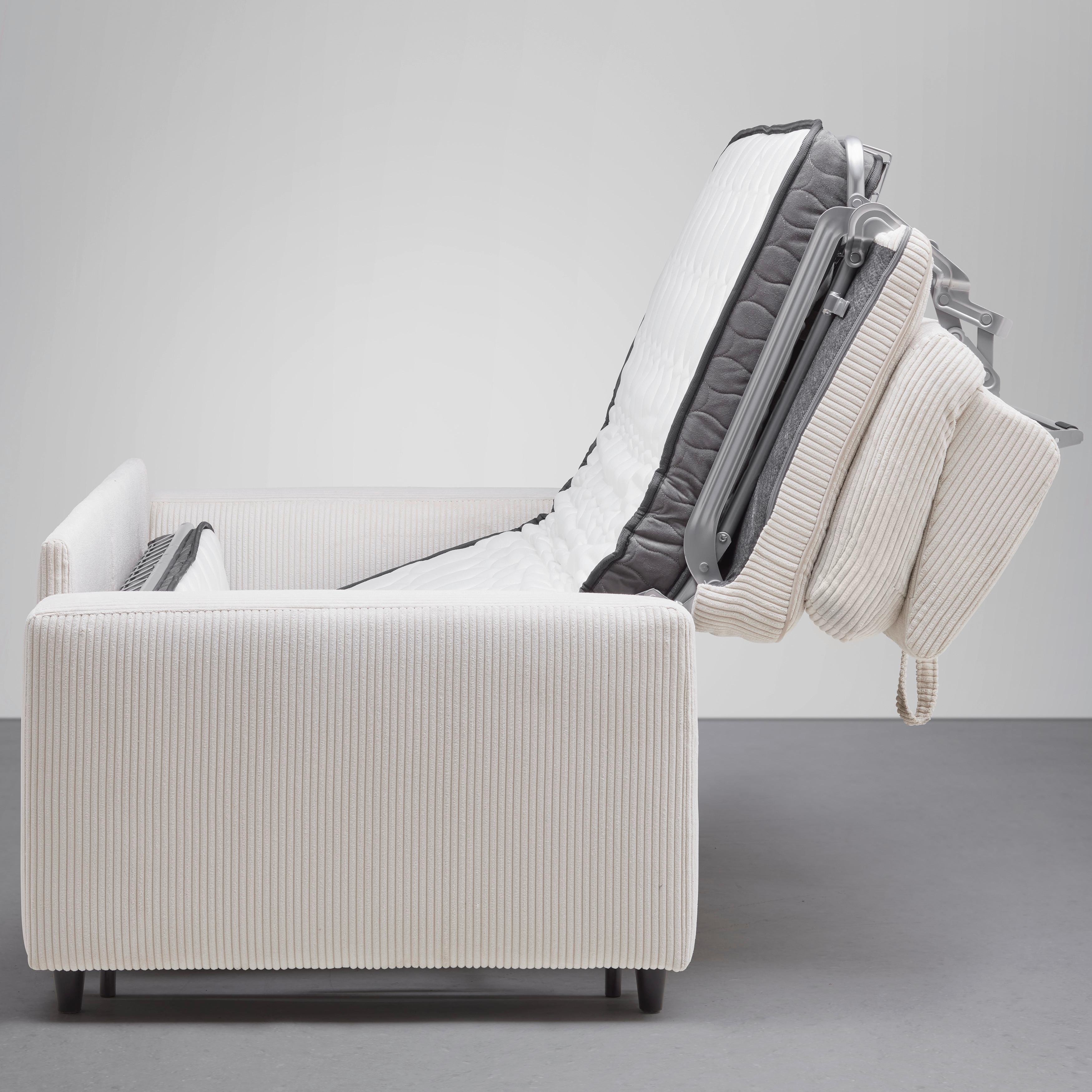 BÄDDSOFFA AGNETA -BASED- - beige/svart, Modern, metall/trä (200/83/97cm) - Based