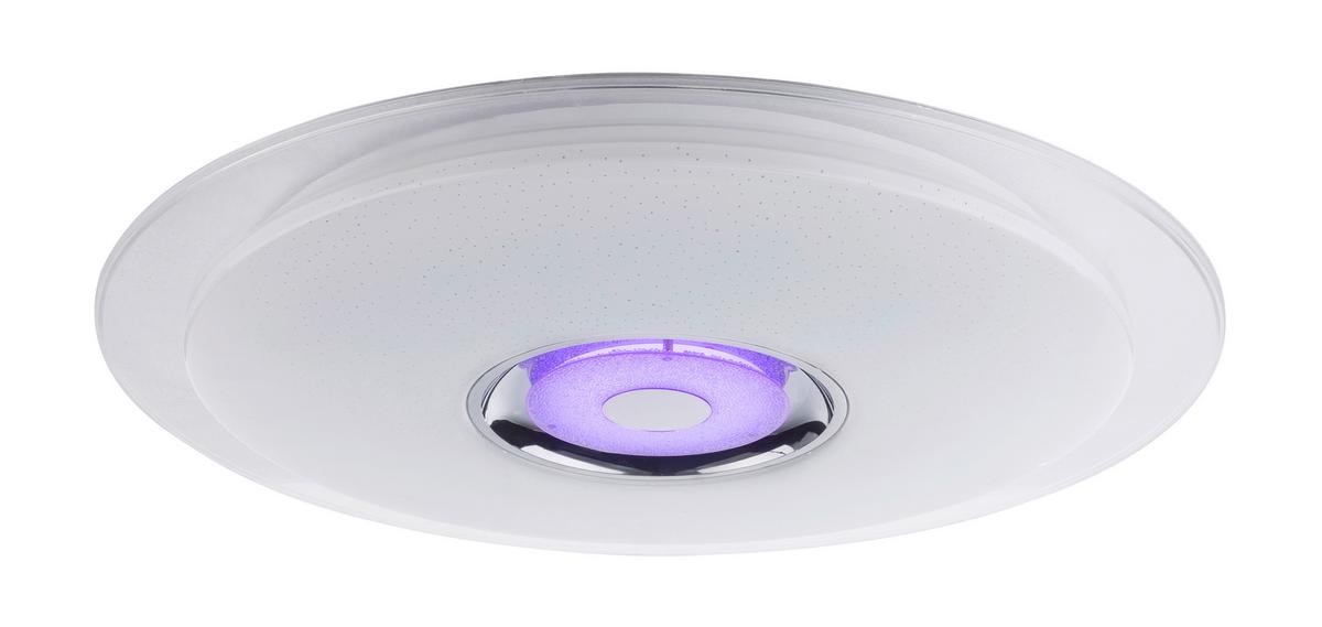 Stropna Led-svetilka Tune, S Sijalko - barve kroma/bela, Basics, kovina/umetna masa (60/6,1cm) - Globo