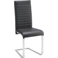 Schwingstuhl in Schwarz - Chromfarben/Schwarz, MODERN, Textil/Metall (44/102/60cm) - BASED