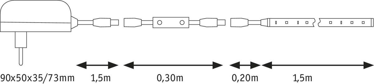 LED-Strip SimpLED Power in Weiß max. 17 Watt - Weiß, Basics, Kunststoff (150cm) - Paulmann