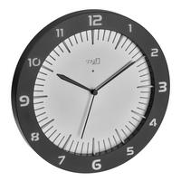 FUNKUHR LUMOCLOCK GRAU/WEIß - Schwarz, Basics, Kunststoff (30,3/4,5/30,3cm)