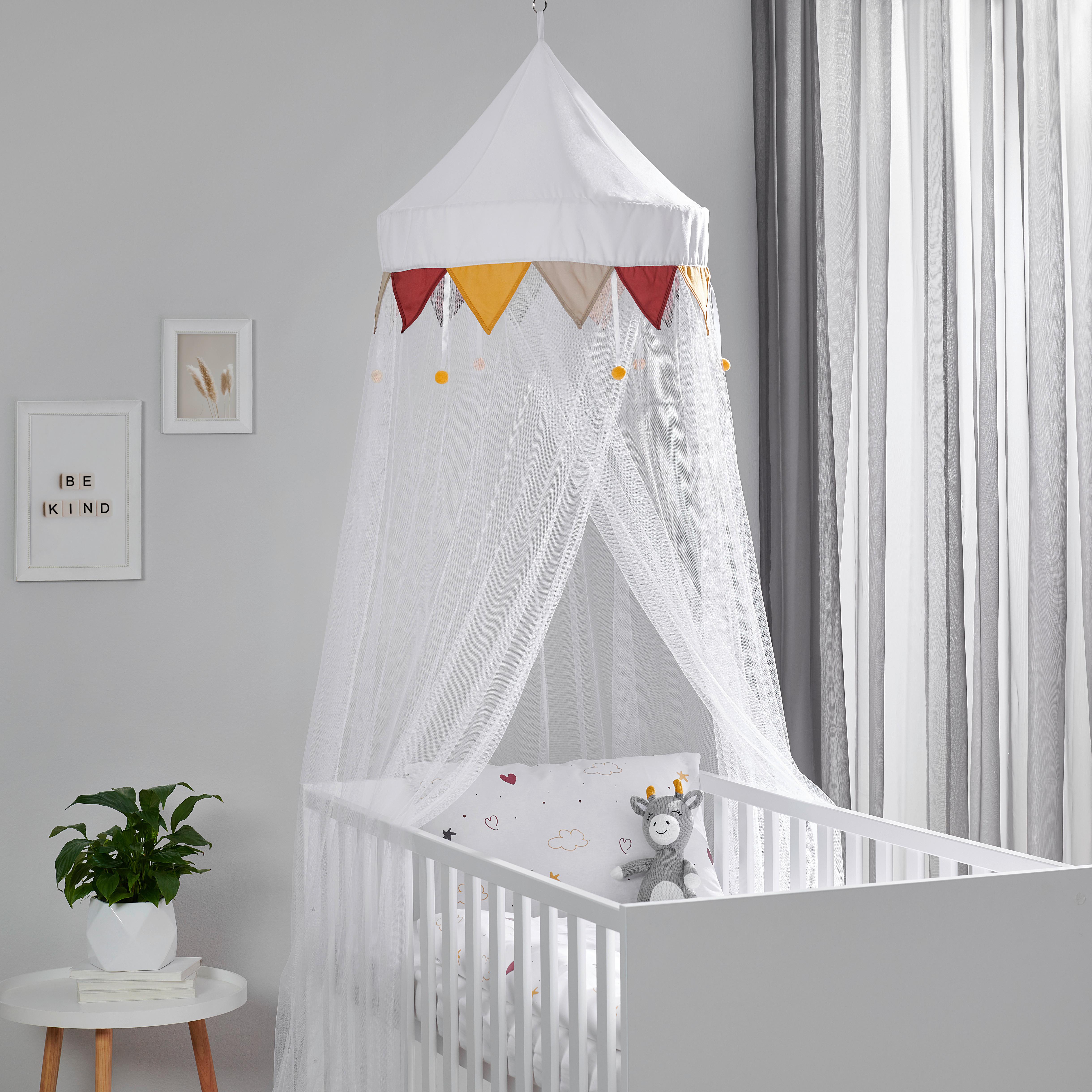 Mennyezeti Baldachin Jimmy - sárga/piros, Romantik / Landhaus, textil (650/230cm) - Modern Living