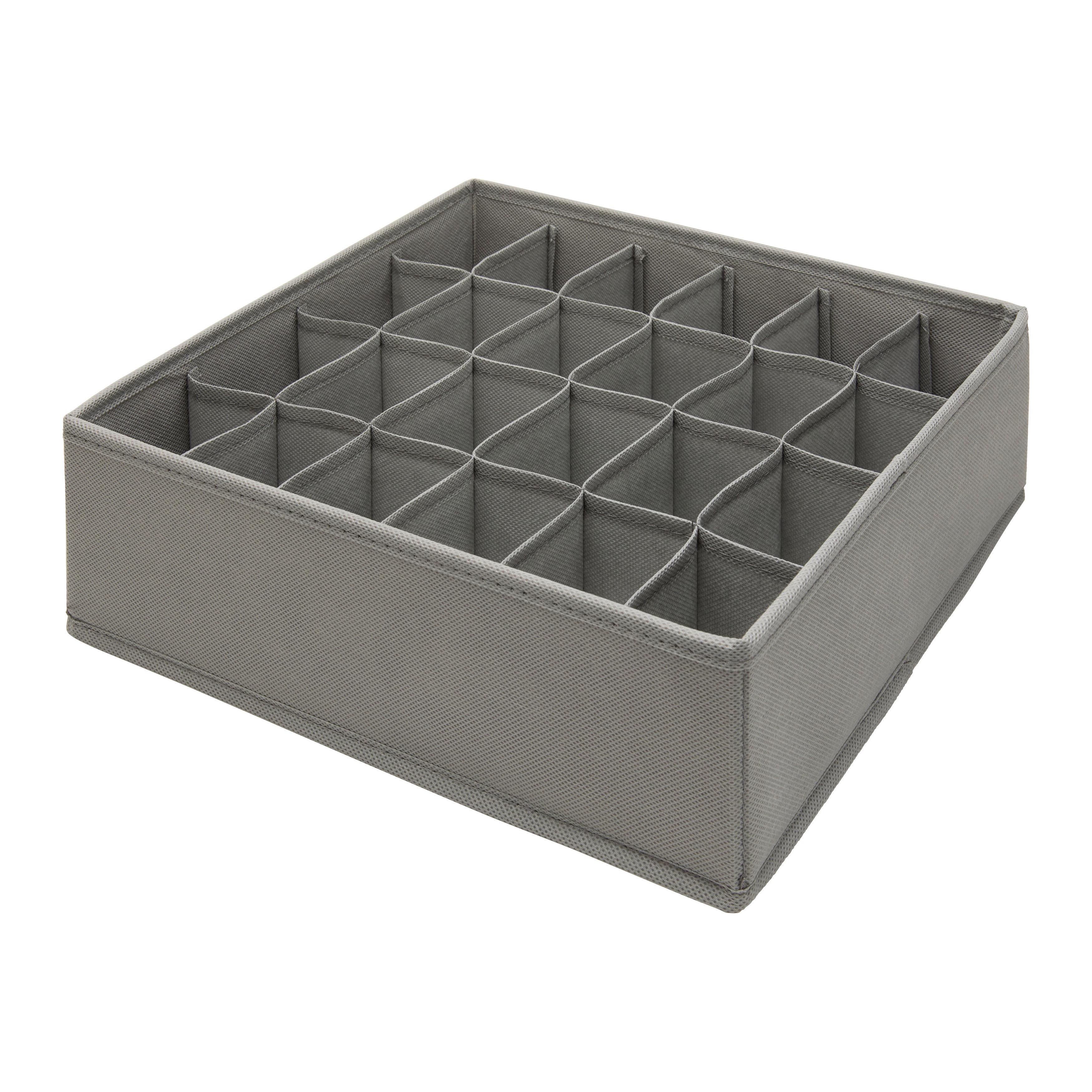 Set de cutii pentru depozitare Monk - gri închis, Modern, hârtie/textil - Mömax