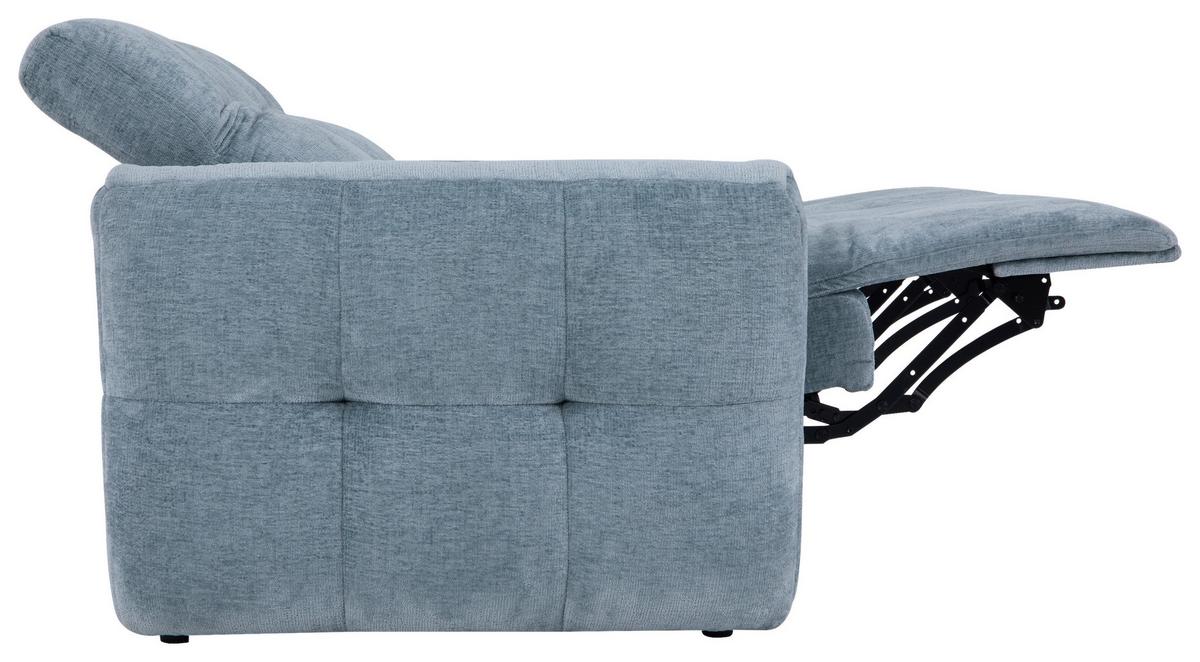 Dvosjed Luna - crna/svijetlo plava, Moderno, drvo/metal (192/80/105cm) - Mömax