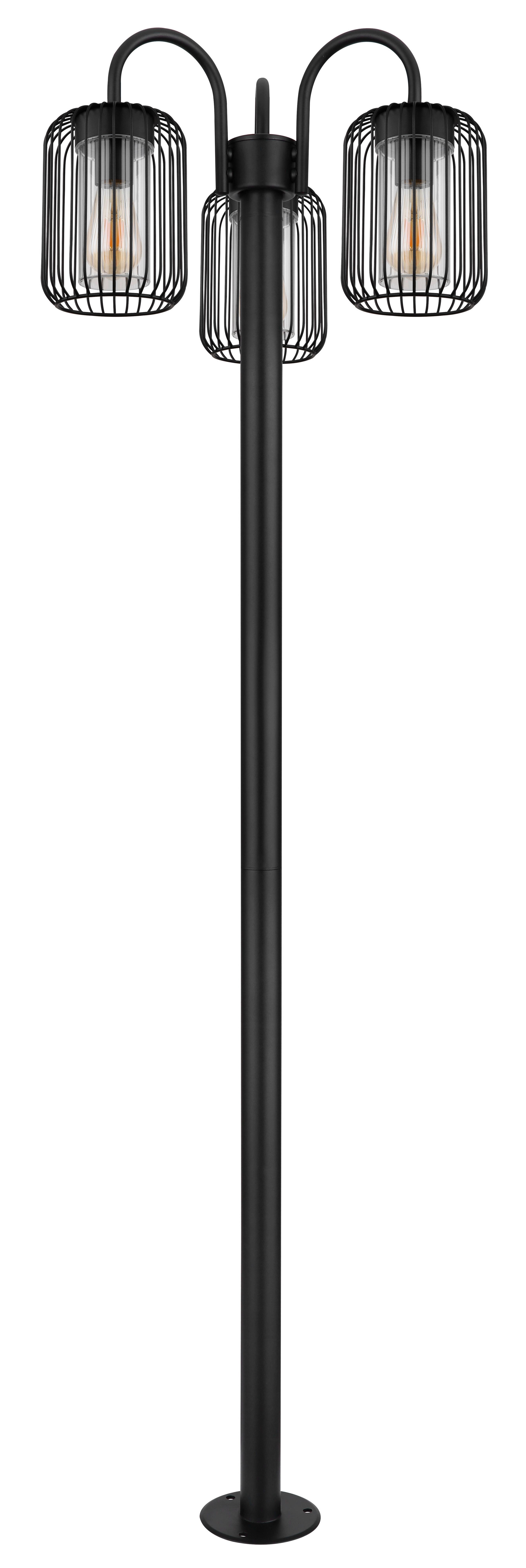 AUSSENLEUCHTE 31986-3 IP44 - Klar/Schwarz, Basics, Kunststoff/Metall (48,5/180cm) - Globo