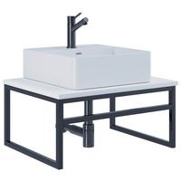 WASCHTISCHKOMBI 2-TLG. WASCHPLATZ "BITILA 60" - Weiss/Schwarz, Modern, Keramik/Holzwerkstoff (60cm) - MID.YOU