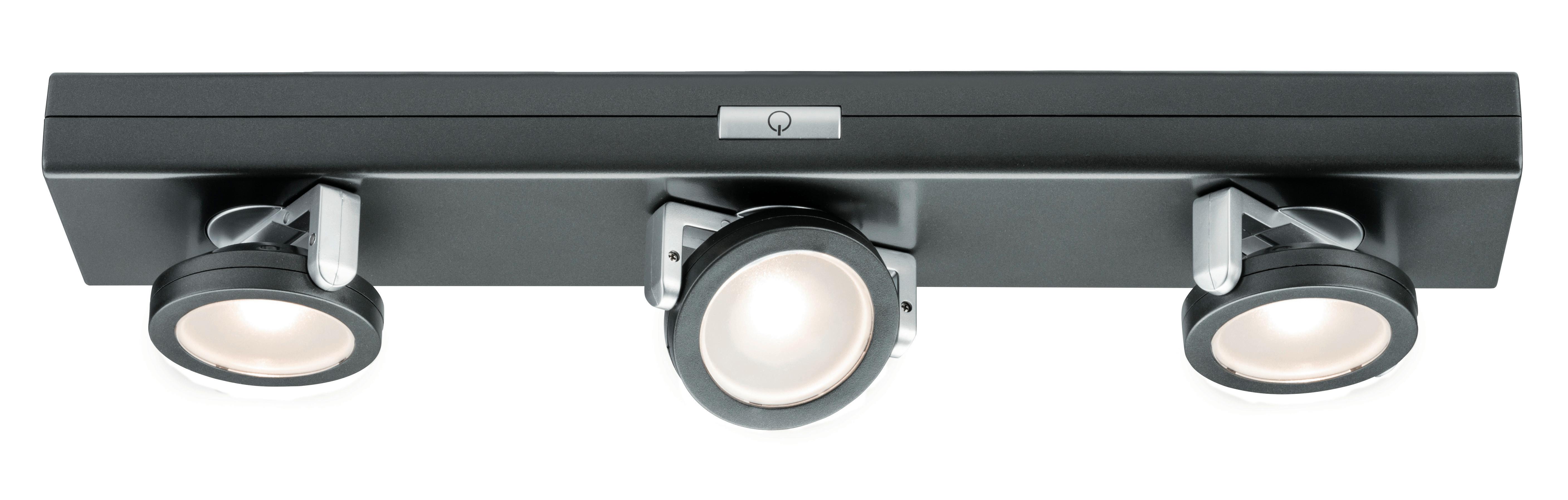 Deckenleuchte Rotate max. 3x0,2 Watt - Chromfarben/Anthrazit, KONVENTIONELL, Kunststoff (31/6/5cm) - Paulmann