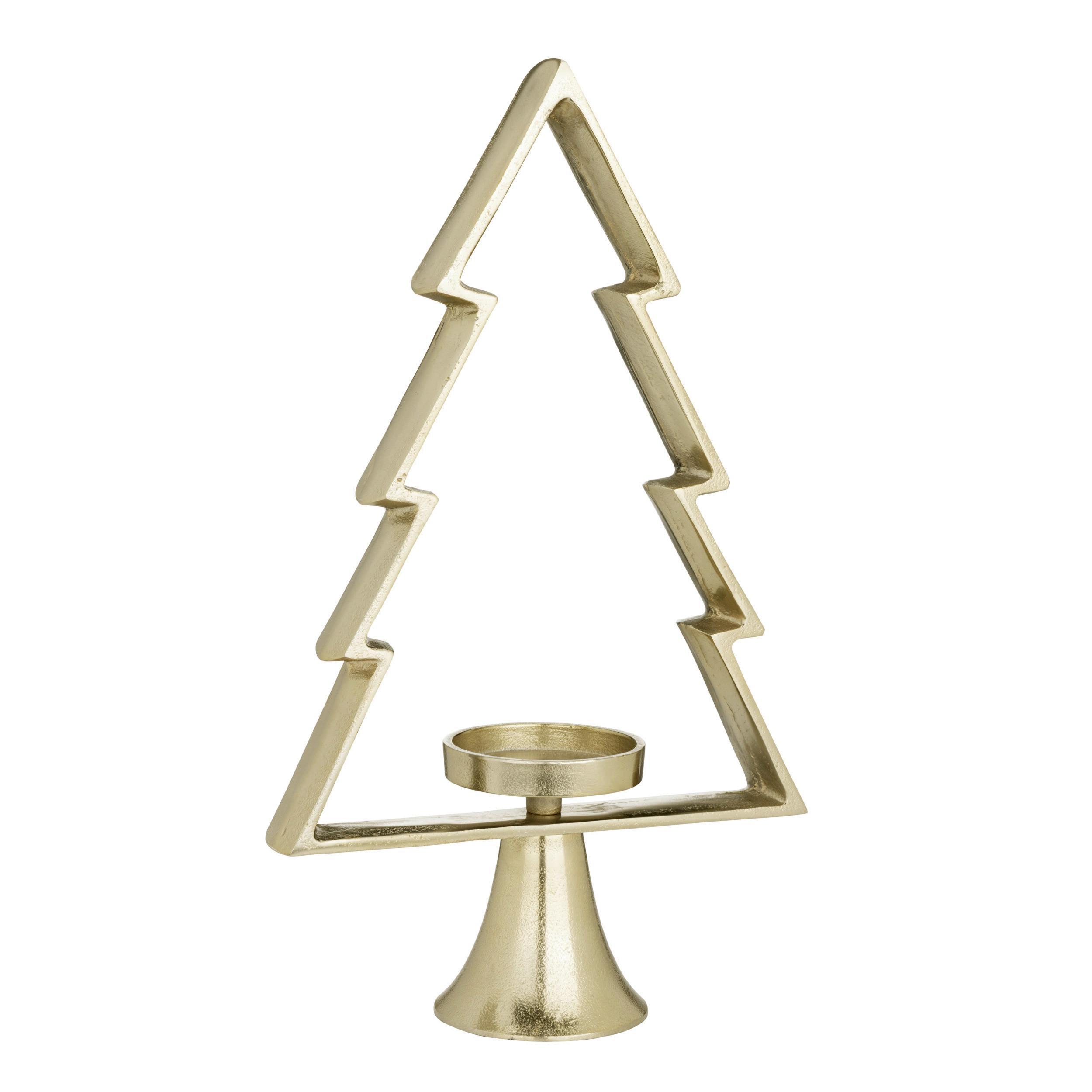Kerzenhalter Mukayle Goldfarben matt - Goldfarben, LIFESTYLE, Metall (26/9.5/44cm)