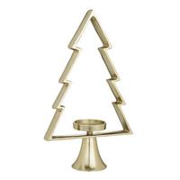 Kerzenhalter Mukayle Goldfarben matt - Goldfarben, LIFESTYLE, Metall (26/9.5/44cm)
