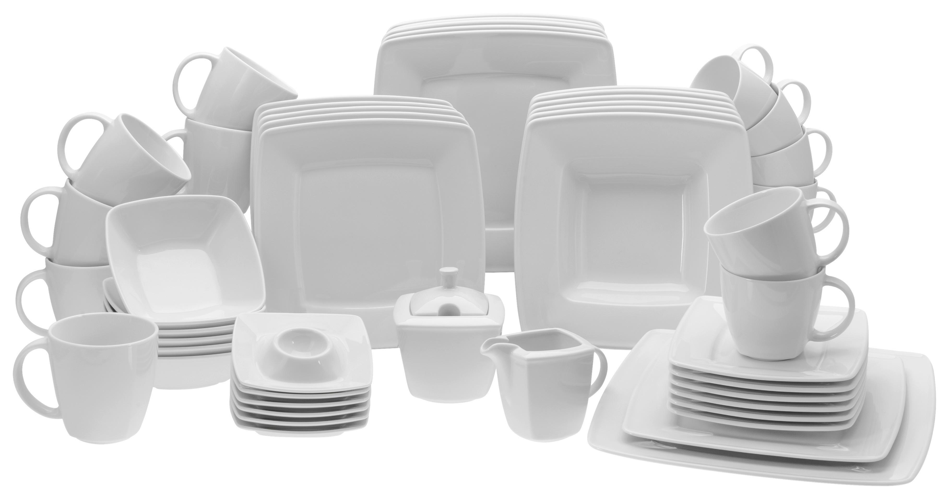 Kombinirani Servis Victoria, 50-Delni - bela, Basics, keramika - Creatable