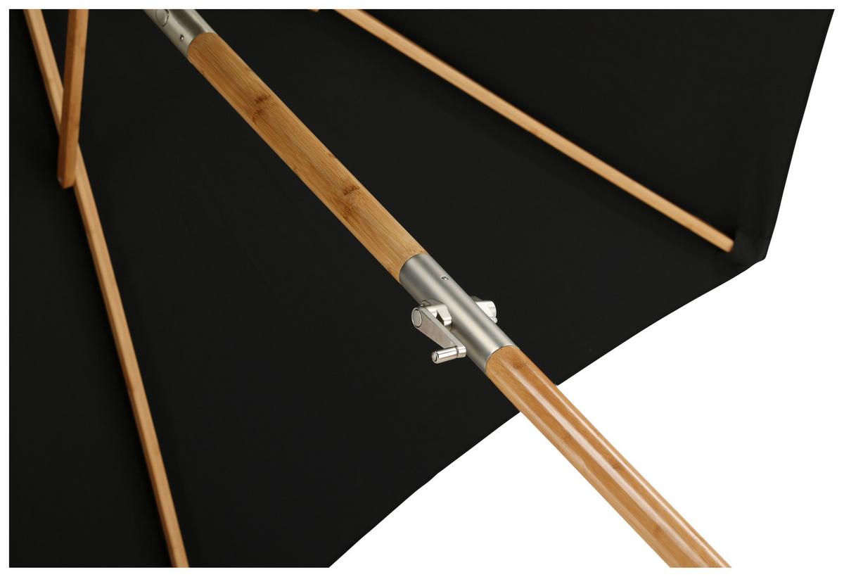 Sonnenschirm Cerox ca. 270x250 cm Schwraz - Schwarz, KONVENTIONELL (270/250cm) - Gardenson