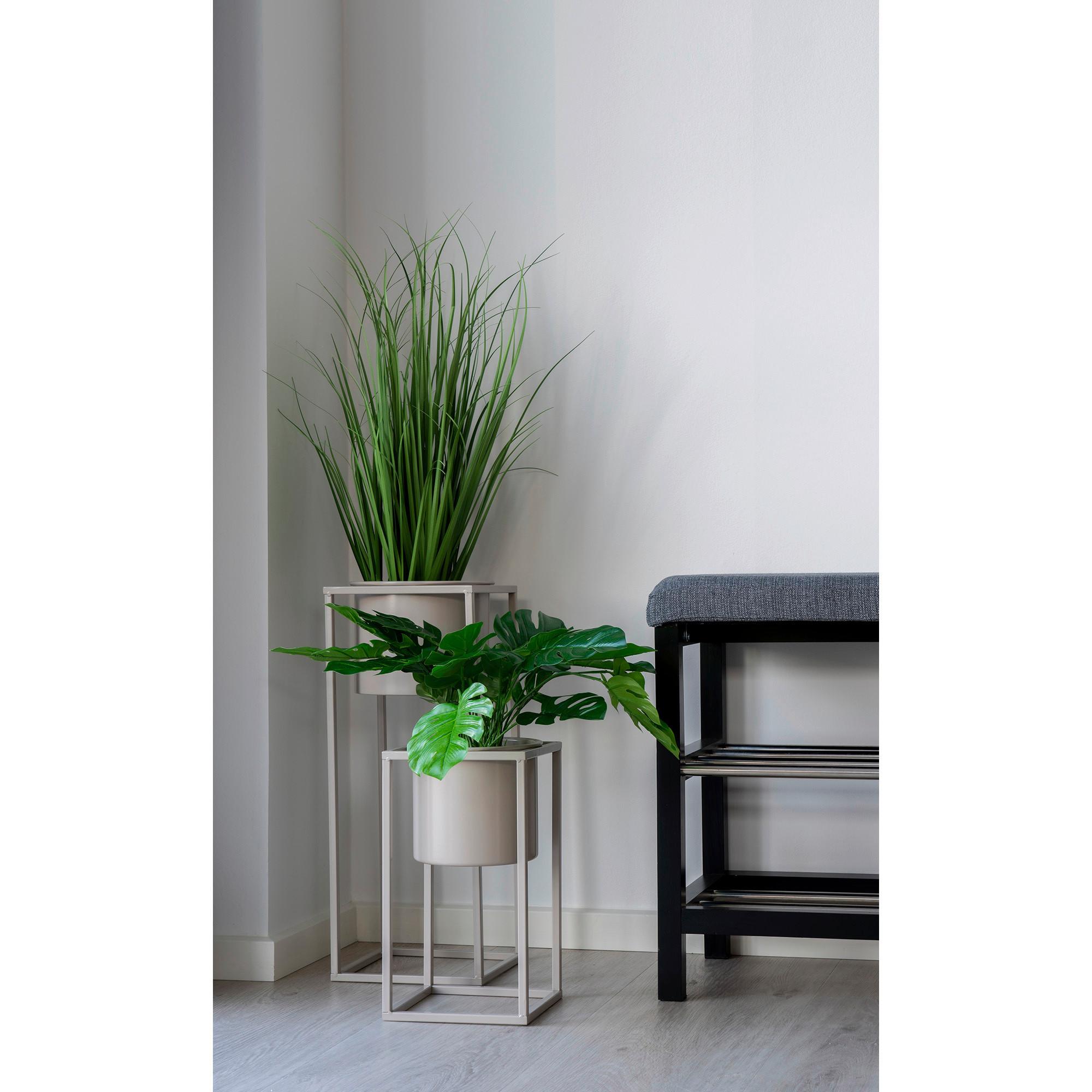 Übertopf-Set Marla Flowerpots Beige, 2-teilig - Beige, Design, Metall
