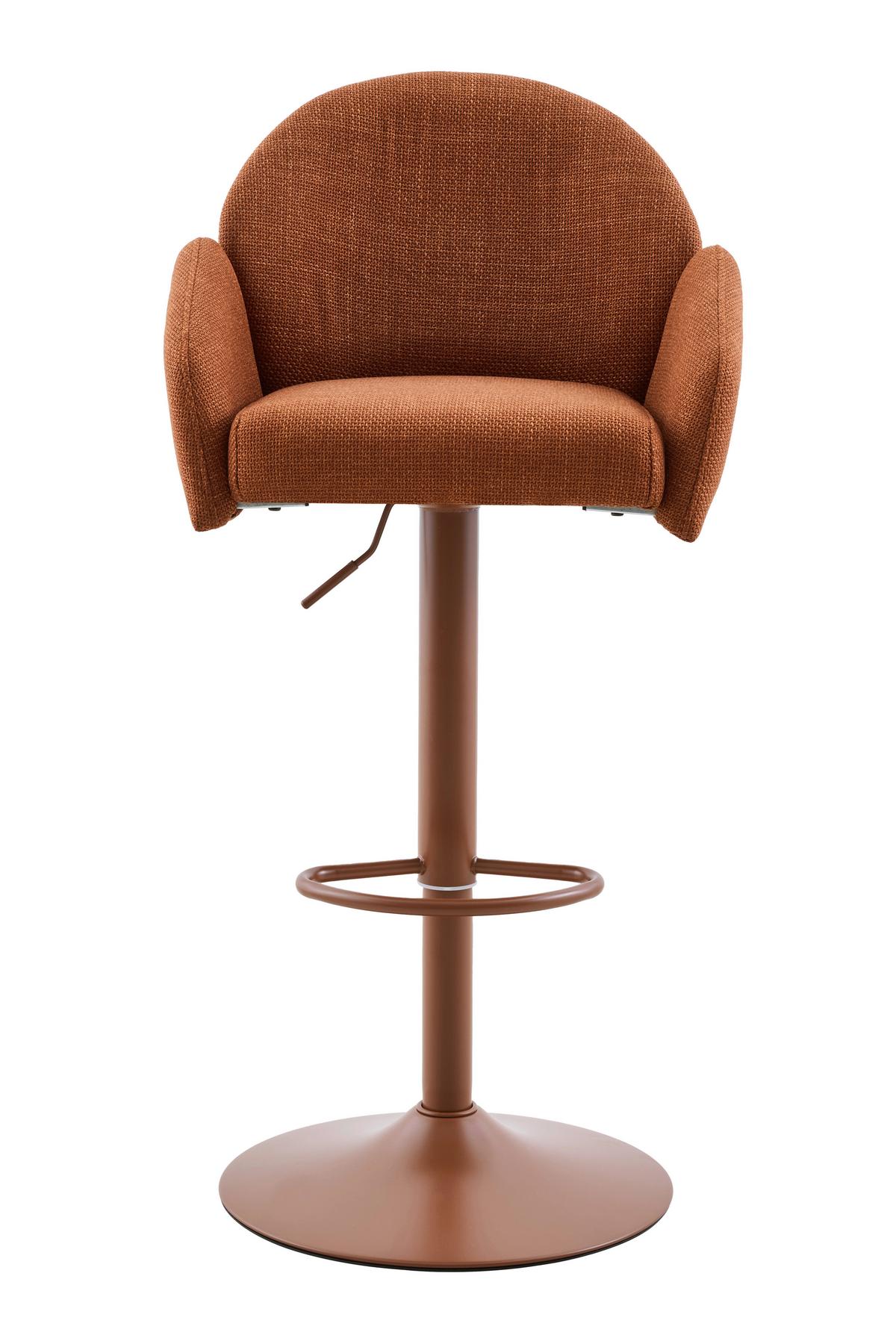 BARHOCKER-SET HOLLY H 2ER-SET - Rotbraun, MODERN, Textil/Metall (53/96-117/57cm) - MID.YOU