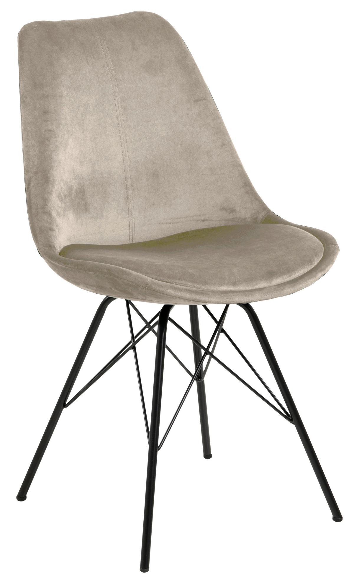 KRZESŁO ERIS - czarny/kolor piaskowy, Trend, metal/tkanina (48,5/85,5/54cm) - Carryhome