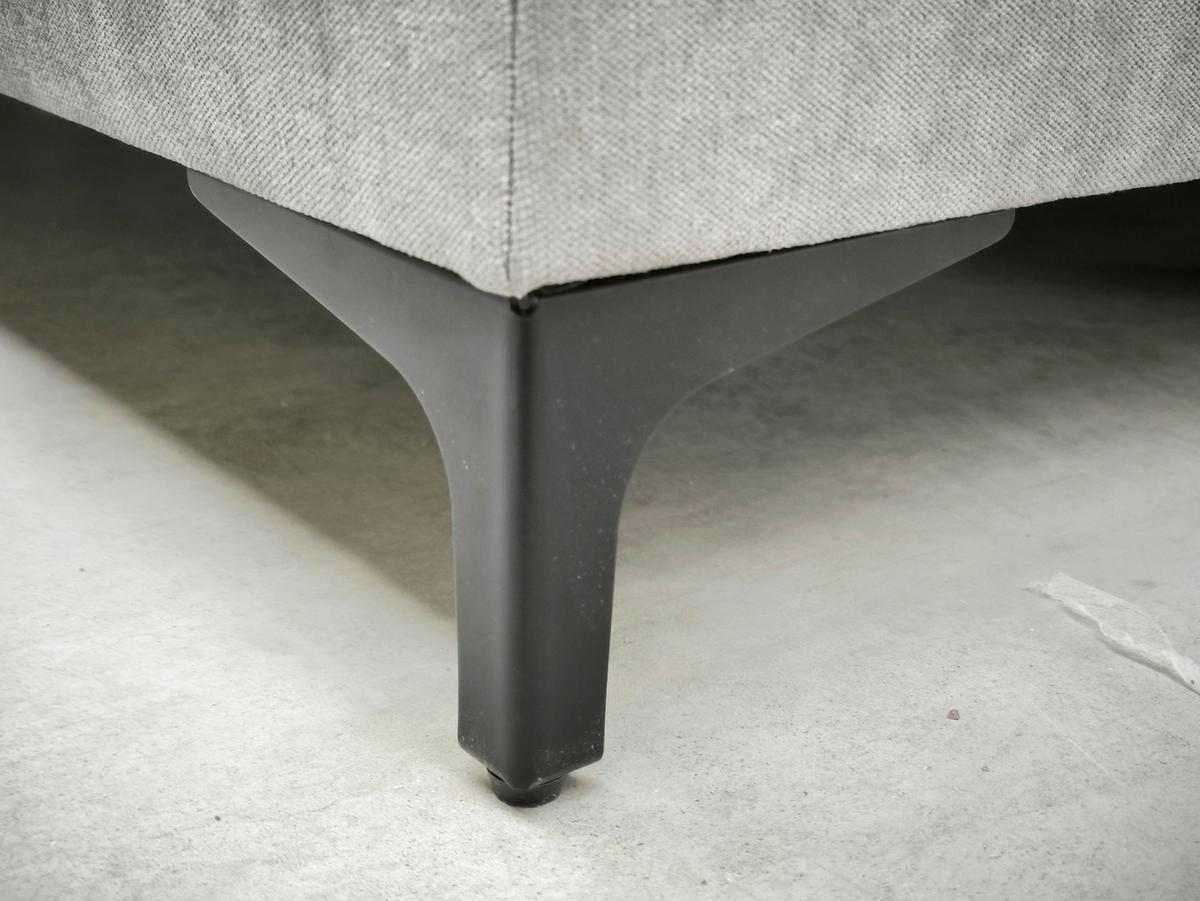 Boxbett Wind Grau ca. 160x200cm - Schwarz/Grau, KONVENTIONELL, Textil/Metall (160/200cm) - Mömax