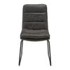 STOL KONA - mörkgrå/svart, Modern, metall/textil (48/90/65cm) - Bessagi Home