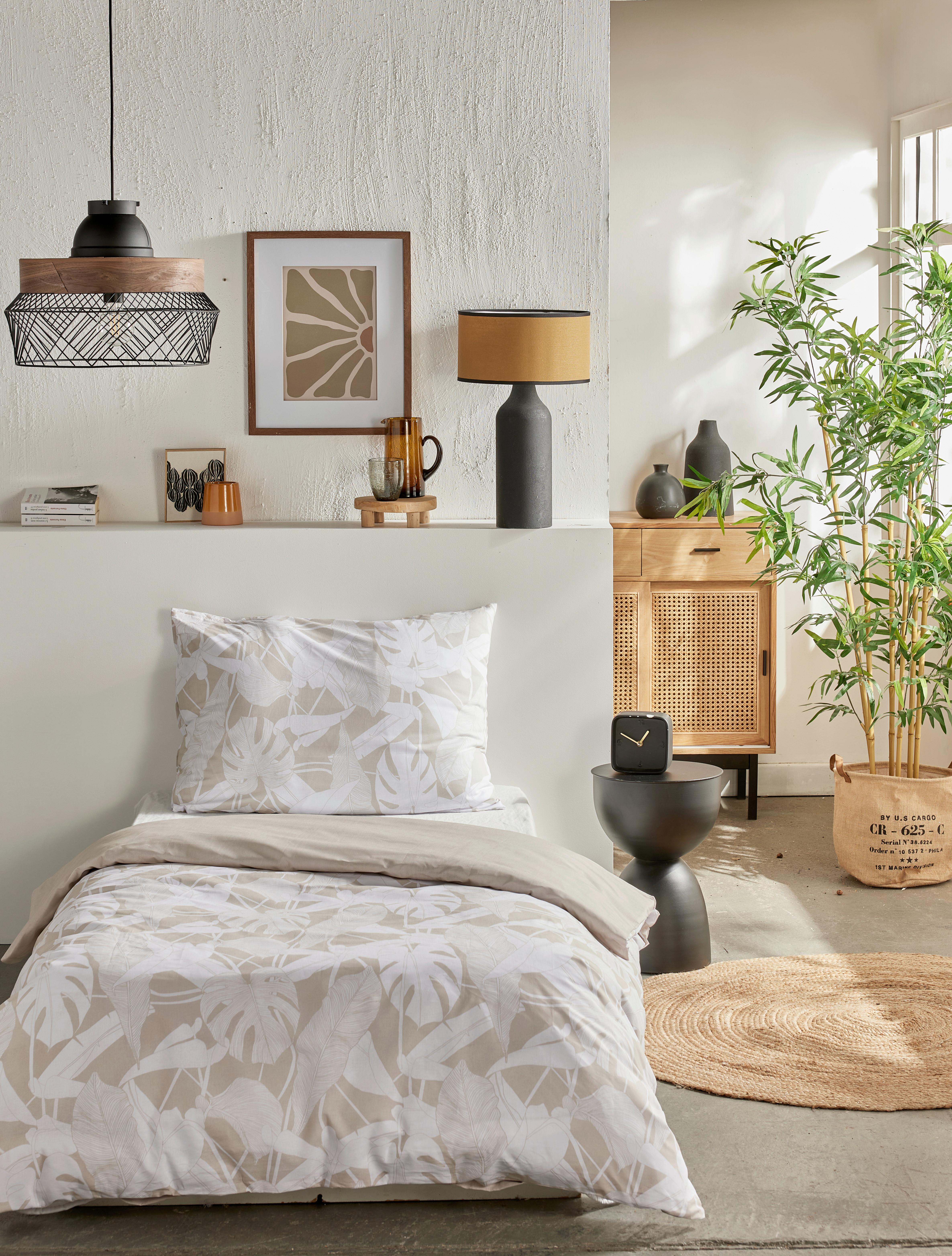 Lenjerie de pat Ranforce cca.140x200/50x70 cm - maro deschis, Modern, textil (140/200cm)