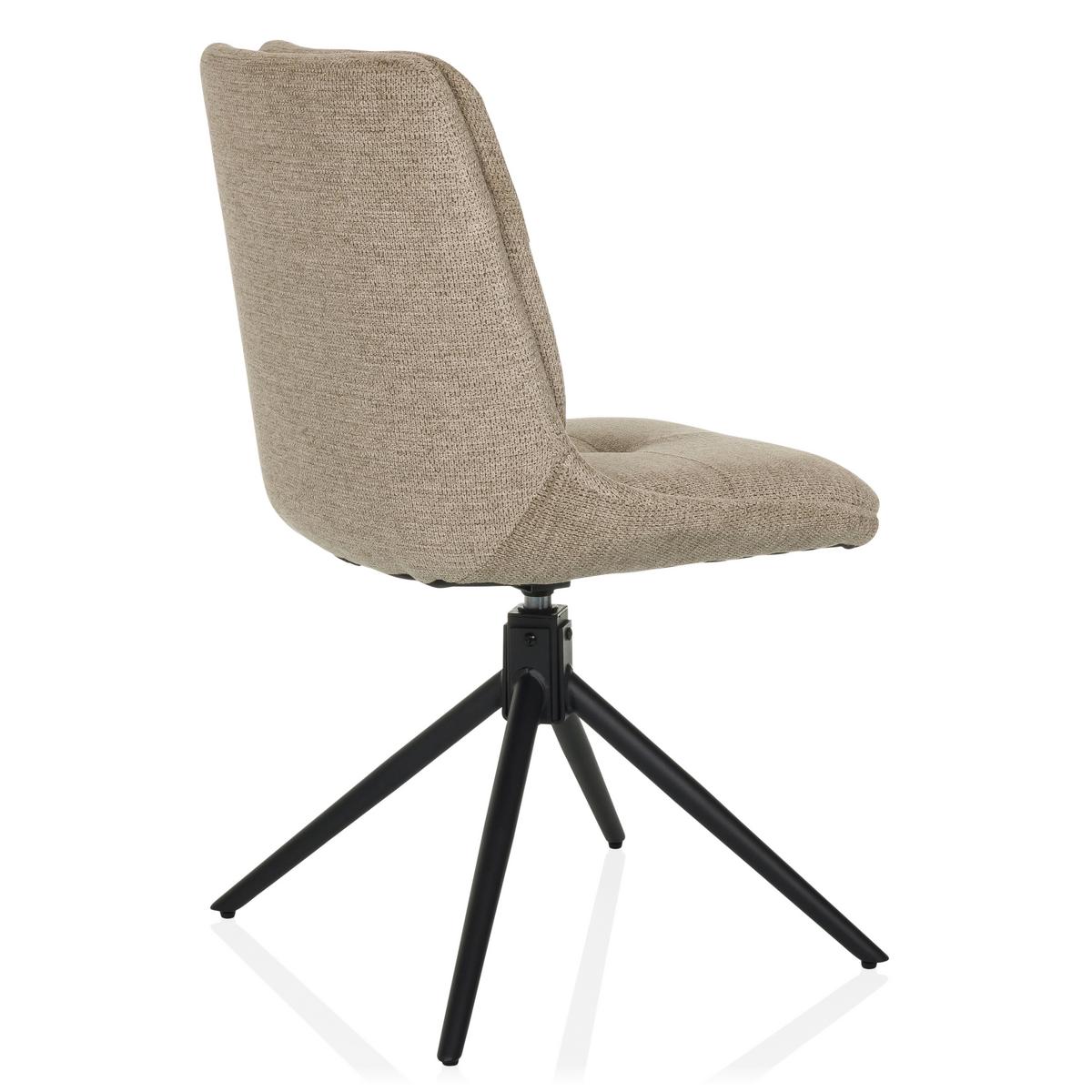 Vrtljivi Stol Tarviso I, Bež - črna/bež, Moderno, kovina/tekstil (53/89/58cm) - MID.YOU