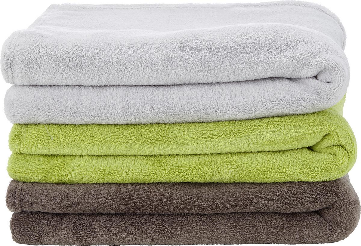 Kuscheldecke Aktion in verschiedenen Farben - Türkis/Silberfarben, Textil (130/160cm) - Based