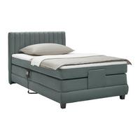 Boxspringbett Dixon Anthrazit ca. 120x200cm - Anthrazit/Schwarz, KONVENTIONELL, Holz/Holzwerkstoff (120/200cm) - Premium Living