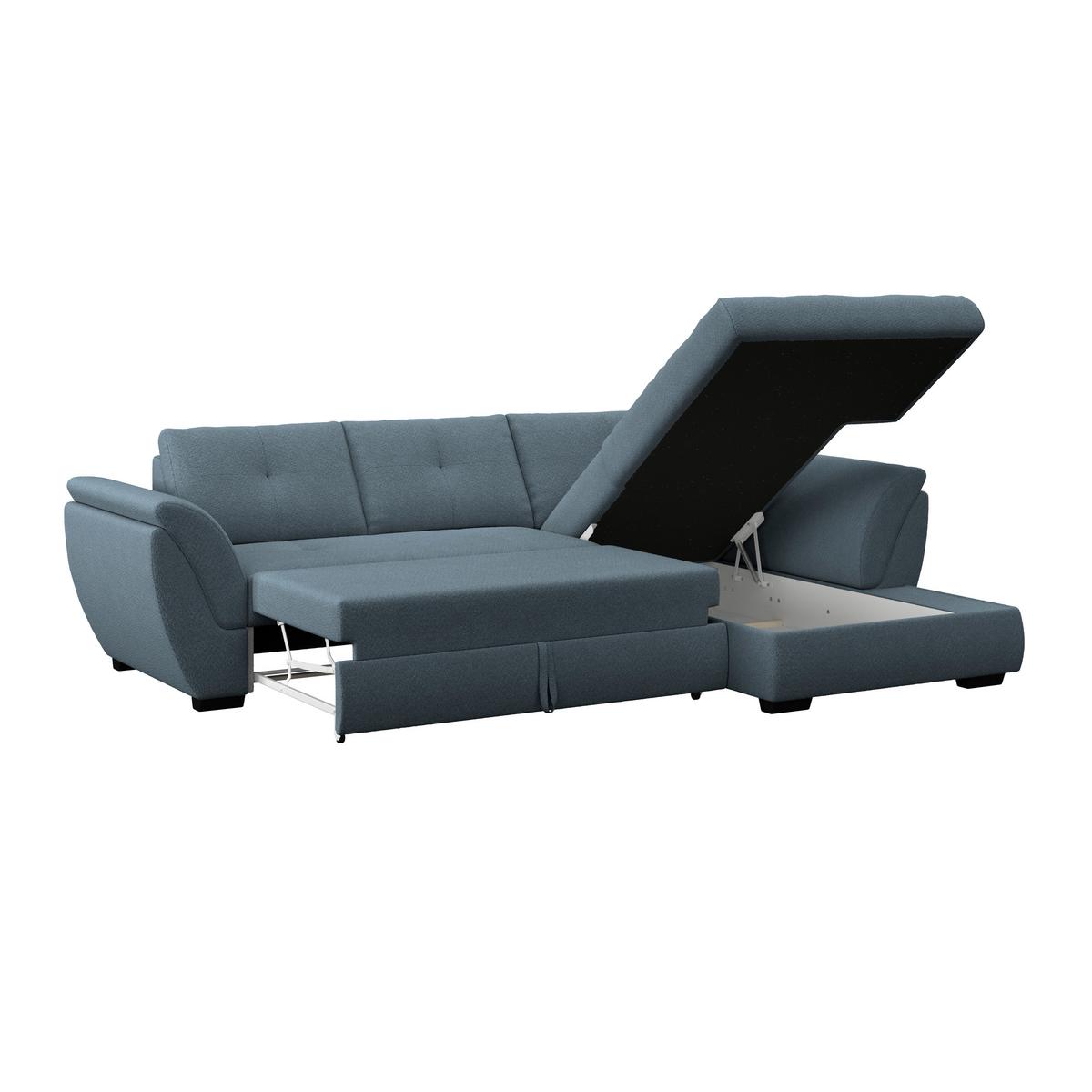 Kutna Garnitura Berisso - plava/crna, Konvencionalno, tekstil (278/187cm) - Ondega