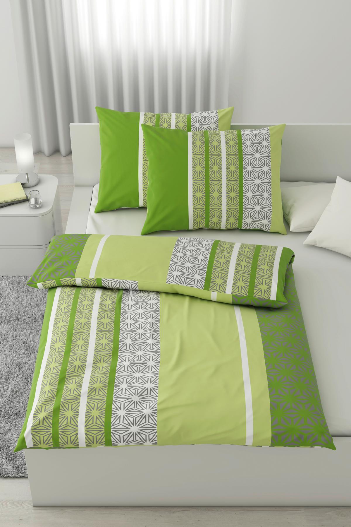 Posteljina Sara 200x200/2x60x80cm - zelena, tekstil (200/200cm) - Based