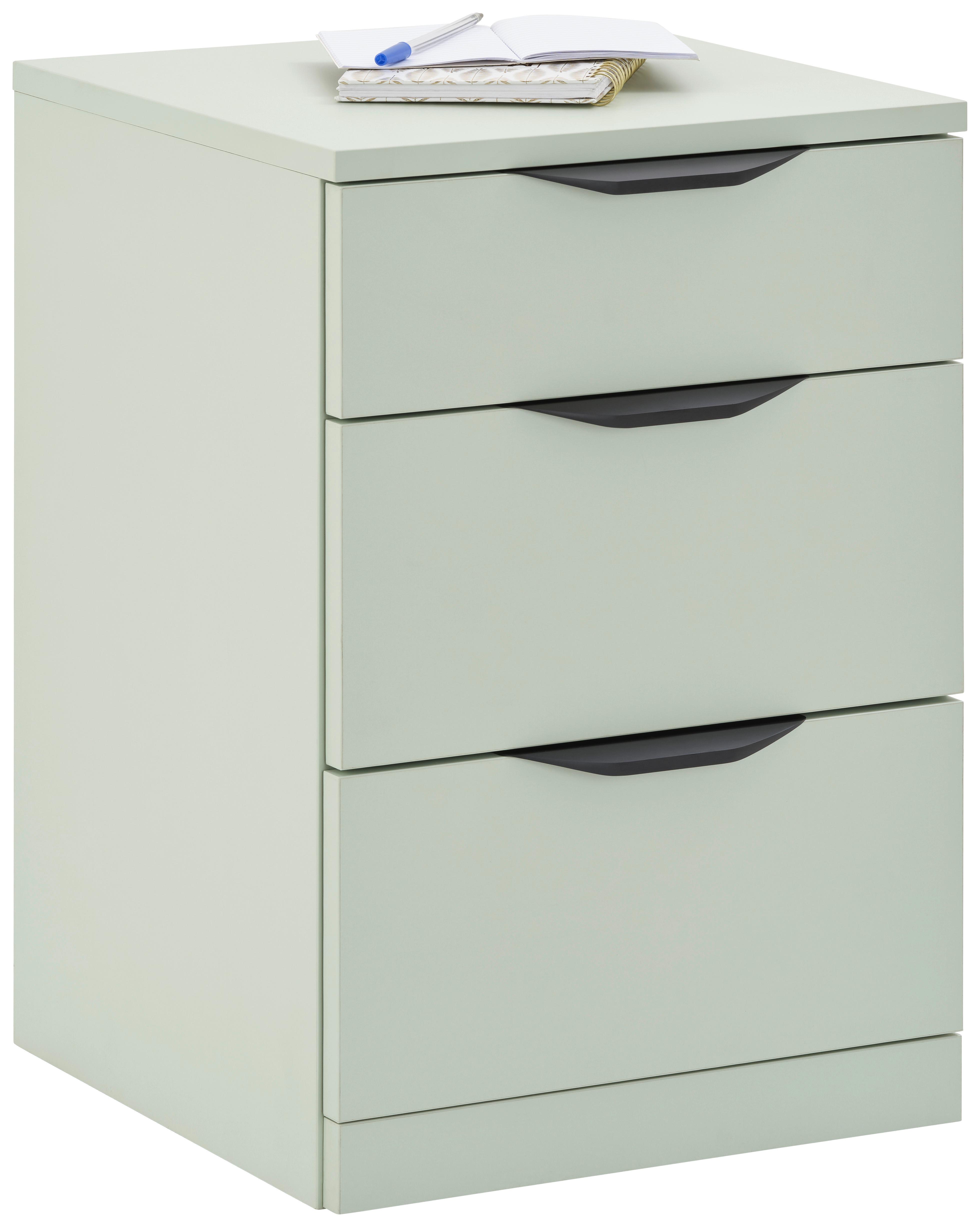Fiokar Rimini - žalfijazelena/crna, Trendi, metal/pločasti materijal (40/60,1/40cm) - Modern Living