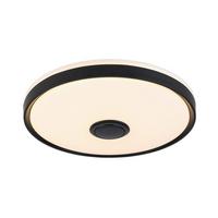 LED-Deckenleuchte Mirsada Schwarz/Weiß max. 24 Watt - Schwarz/Weiß, Kunststoff/Metall (42/8,5cm) - Premium Living