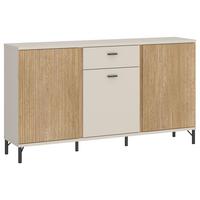 Komoda Mosano - kašmir/boje hrasta, Trend, drvni materijal/metal (150/87/40cm) - Modern Living