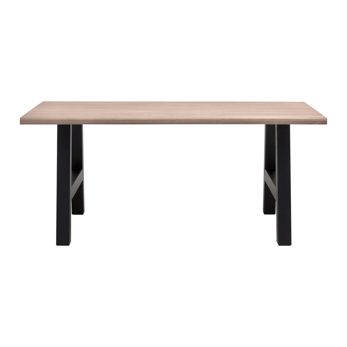 Jedilna Miza Paulina, Barva Hrasta, Železo - črna/barve hrasta, Moderno, kovina/les (180/90/76cm) - Bessagi Home