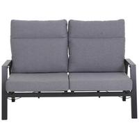 Loungesofa Valencia Anthrazit - Dunkelgrau/Anthrazit, Basics, Kunststoff/Textil (152,5/99/82,5cm) - Siena Garden