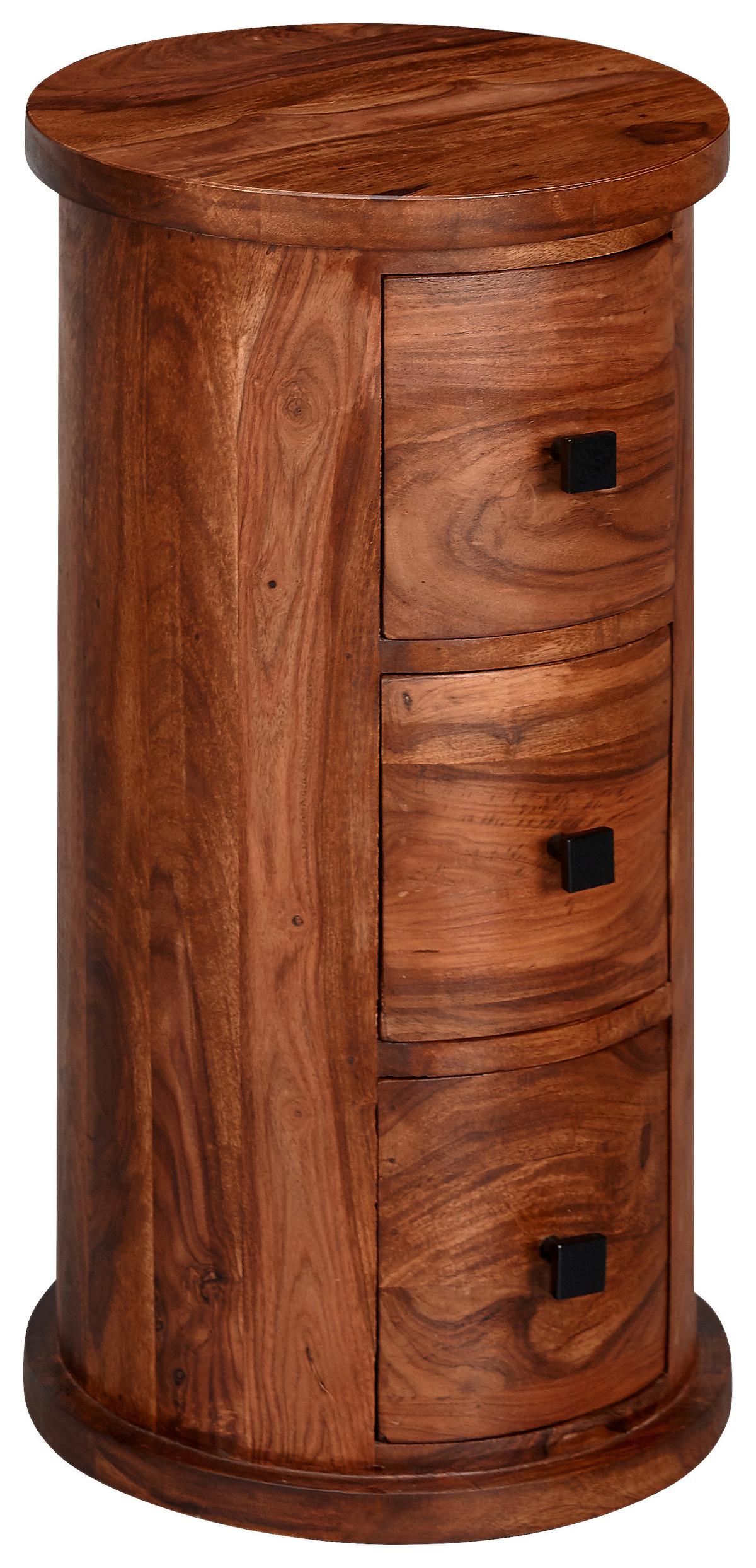 Komoda Wl6.149 - črna/barve indijskega rožnega lesa, Konvencionalno, kovina/les (35/65/35cm) - MID.YOU