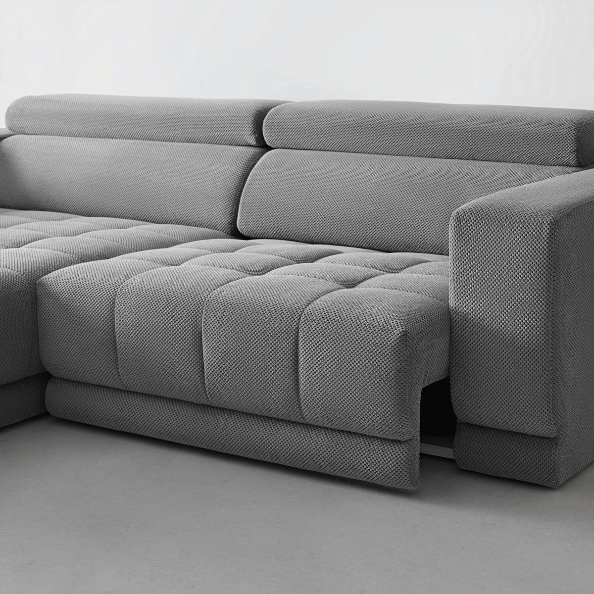 Kutna Garnitura Portland - siva/crna, Moderno, tekstil/plastika (197/98/275cm) - Premium Living