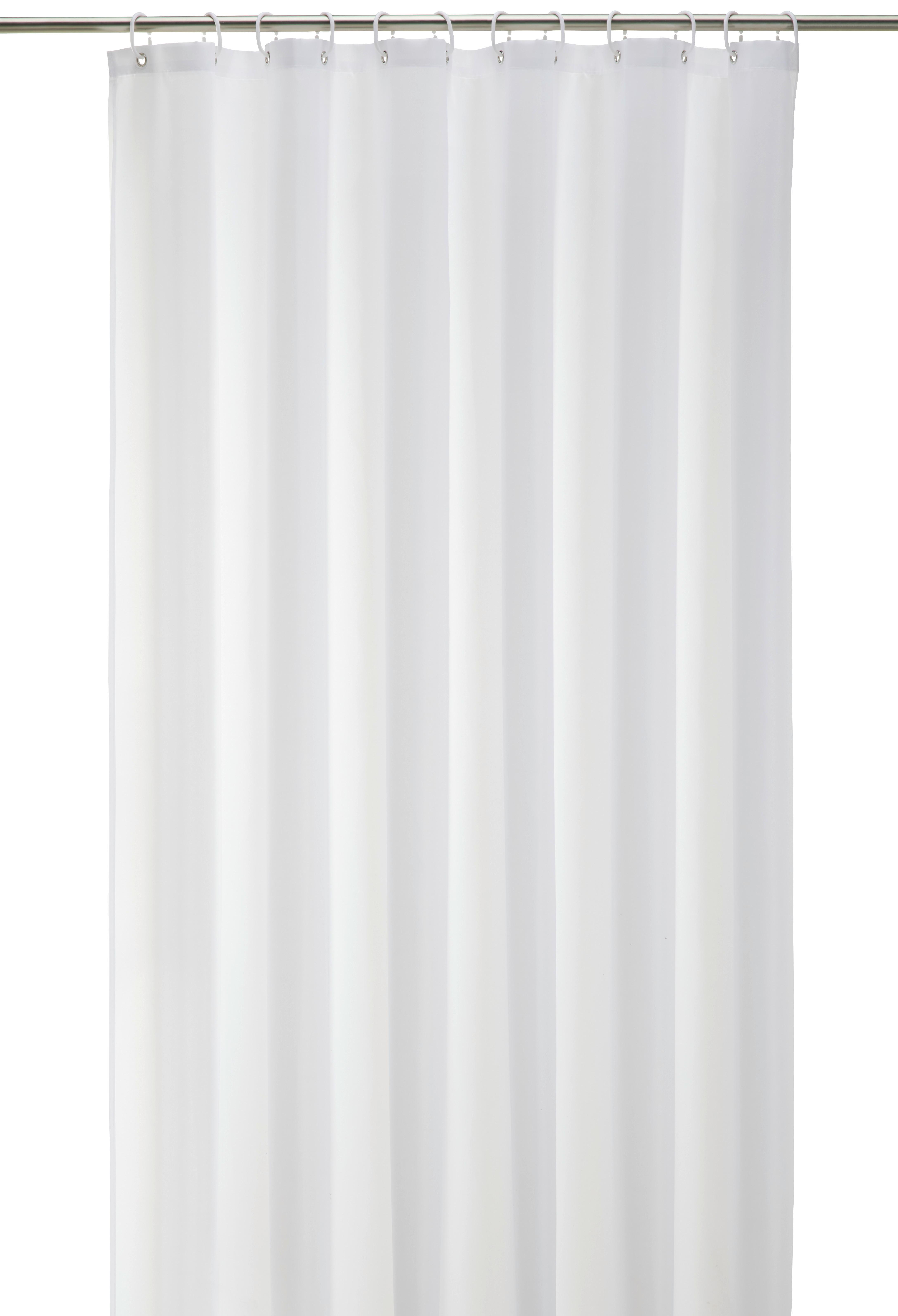 Duschvorhang Uni in Weiß ca. 180x200cm - Weiß, KONVENTIONELL, Textil (180/200cm) - Modern Living