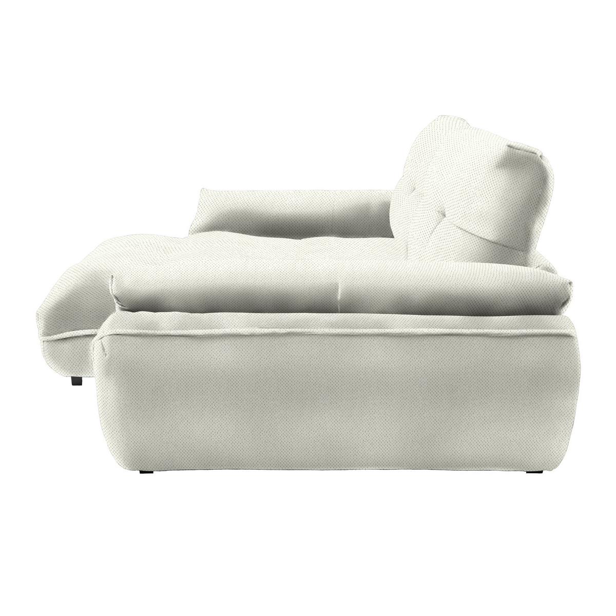 Wohnlandschaft Vivo Creme - Creme/Schwarz, MODERN, Kunststoff/Textil (179/63/317cm) - Premium Living