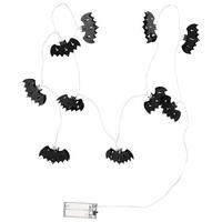 Lichterkette Damian Schwarz max. 0.3 Watt - Schwarz, Kunststoff/Metall (180cm) - Mömax