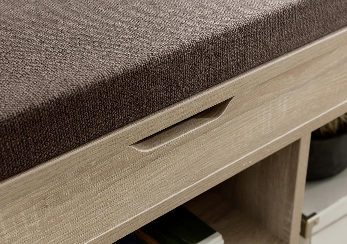 Klop S Prostorom Za Čevlje Wl5.344 - hrast sonoma/rjava, Konvencionalno, tekstil/leseni material (104/51/32cm) - MID.YOU