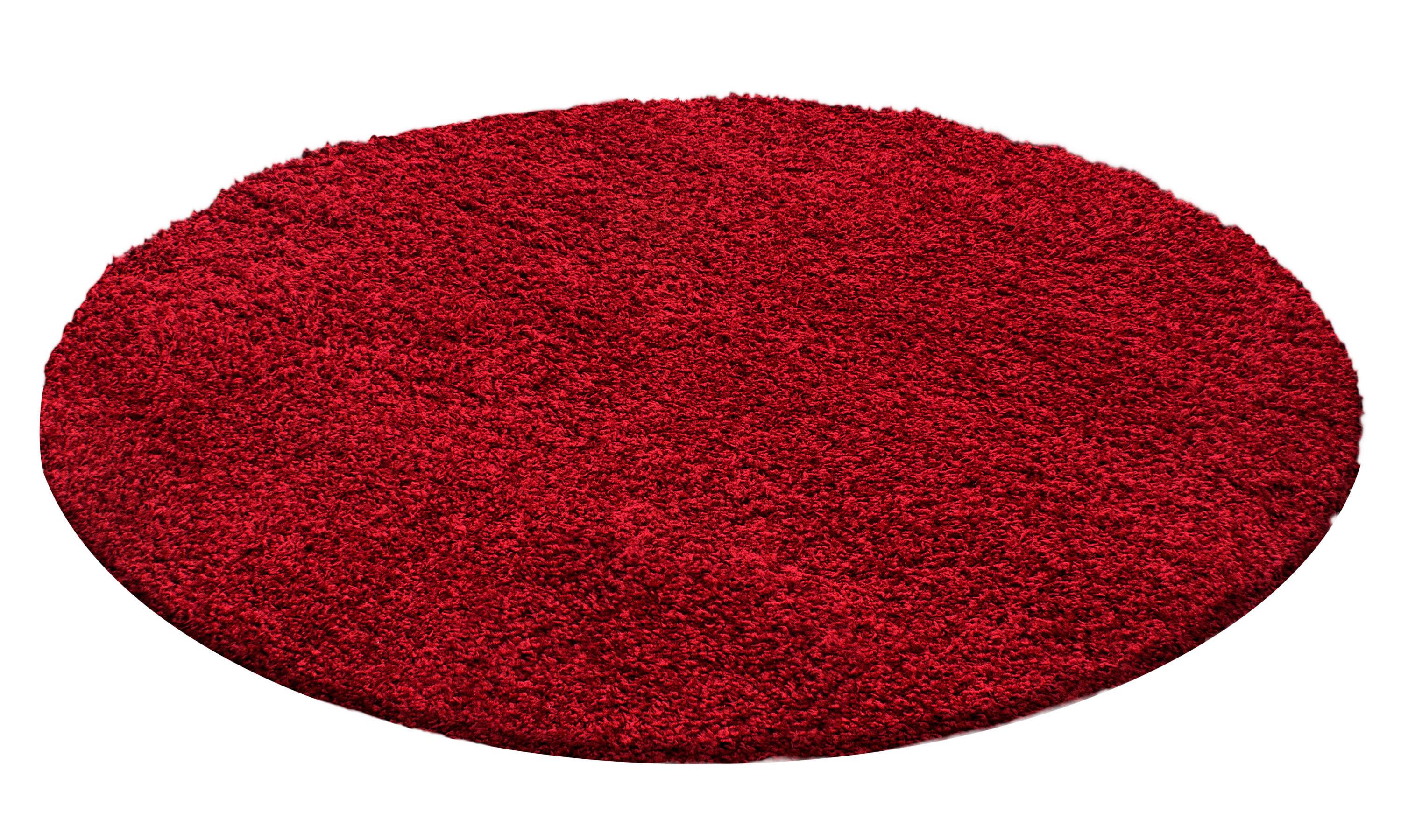 Hochflorteppich Life Rot Ø ca. 160cm - Rot, KONVENTIONELL, Textil (160cm) - Novel
