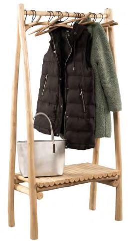 Garderobe Samuel 4 Eukalyptusholzfarben - Eukalyptusholzfarben, Modern, Holz (80/160/40cm) - Mömax
