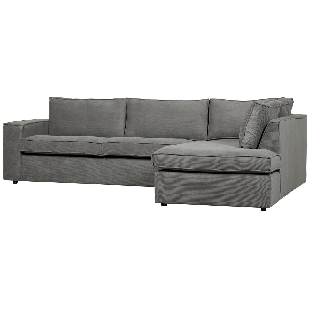 Ecksofa Thomas Dunkelgrau S: 283x197cm - Dunkelgrau/Schwarz, Design, Kunststoff/Textil (283/197cm) - Livetastic