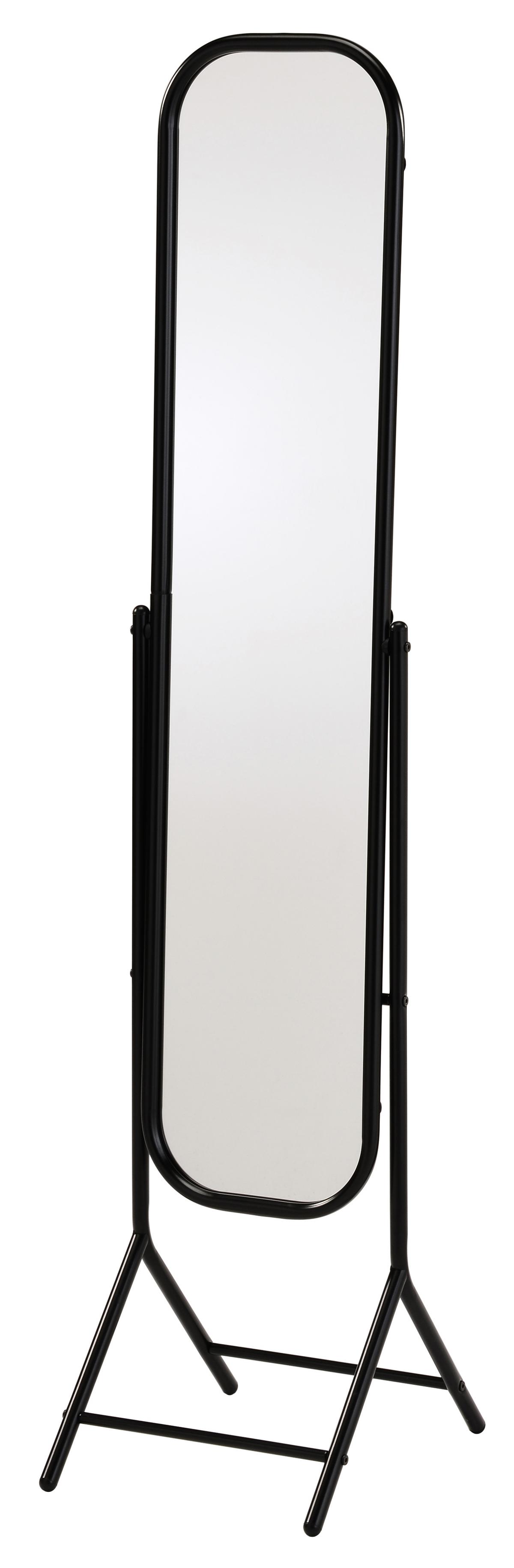 Standspiegel in Schwarz - Schwarz, Modern, Glas/Metall (41/149/32,5cm) - Mömax