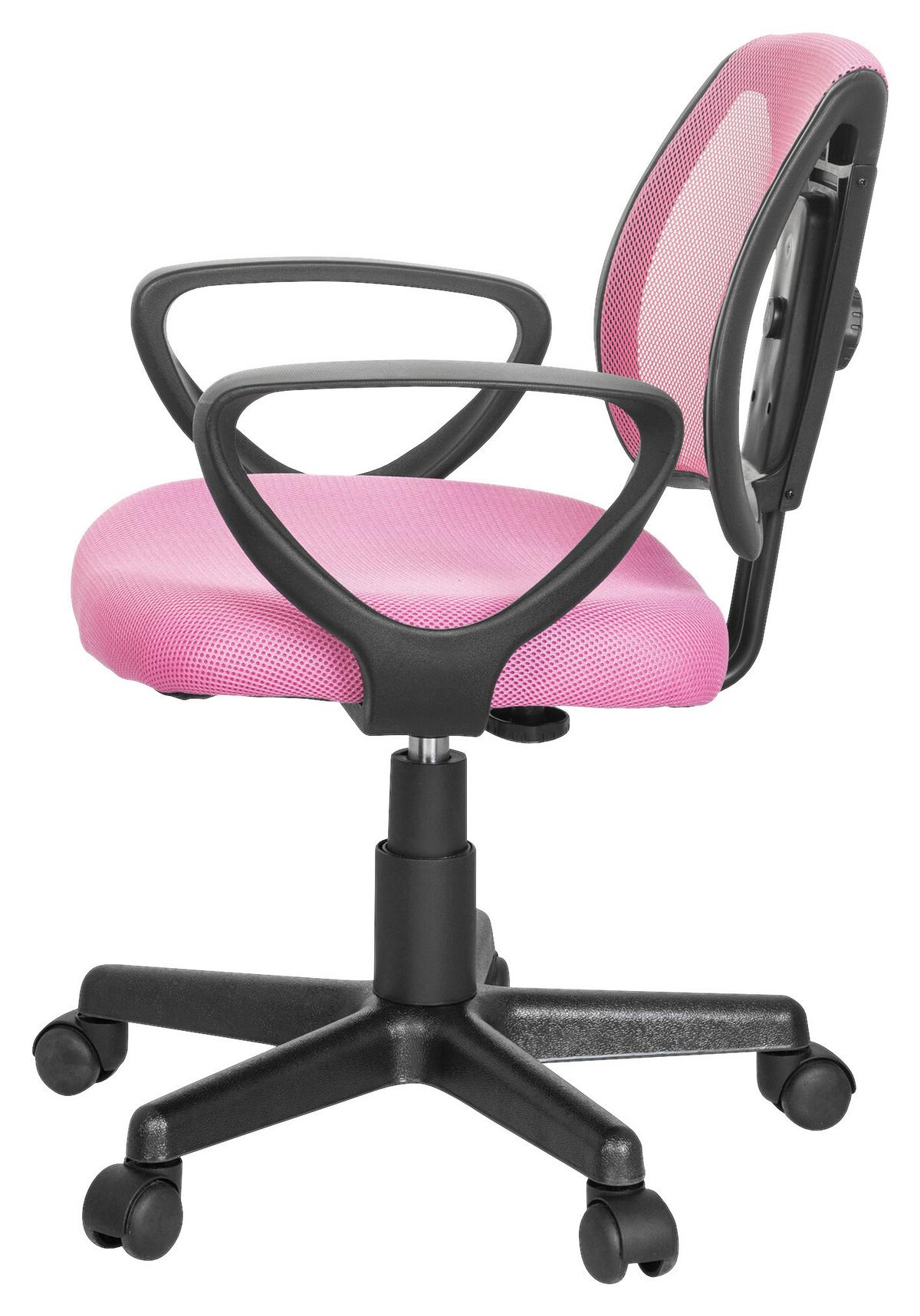 Juggenddrehstuhl Kiddy CD ca. 58x75-92x45 cm Pink - Pink/Schwarz, Basics, Kunststoff (58/75-92/45cm) - MID.YOU
