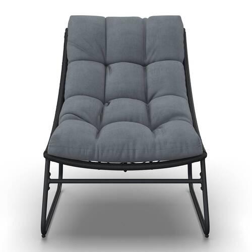 BALKONGMÖBLER SET ELIA - mörkgrå/grå, Modern, metall/textil - Bessagi Garden
